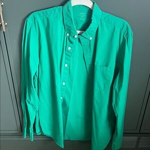 J. Crew Vibrant Green Casual Button Down Shirt